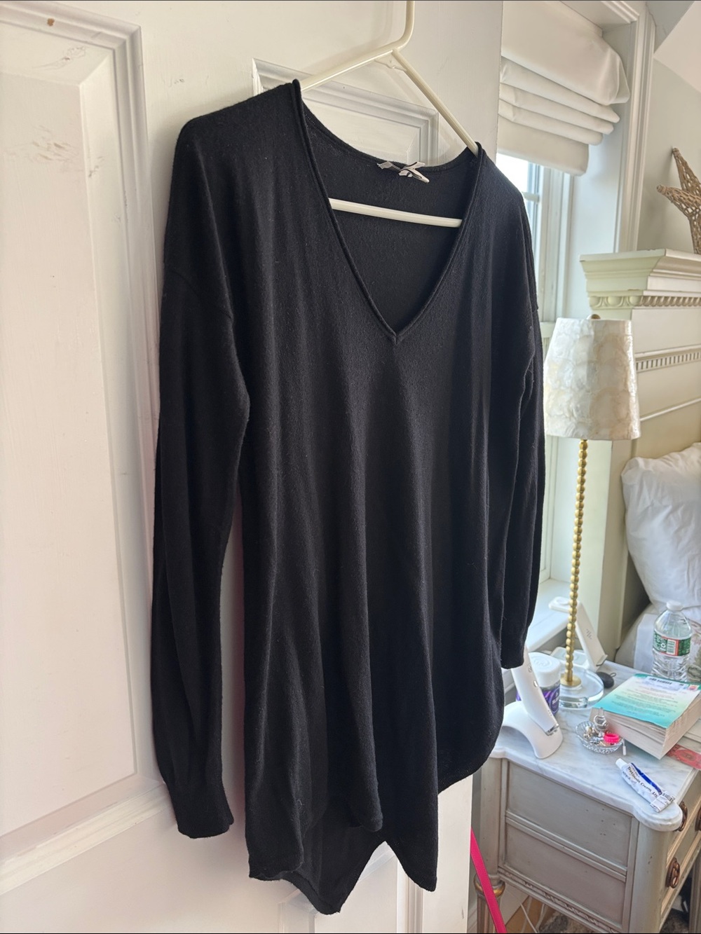 Joie Black V-Neck Lightweight Sweater